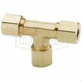 Dixon The Right Connection Compression Union Tee, 1/2 x 3/8 in Nominal, Tube End Style, Brass, Domestic 164C-08-08-06